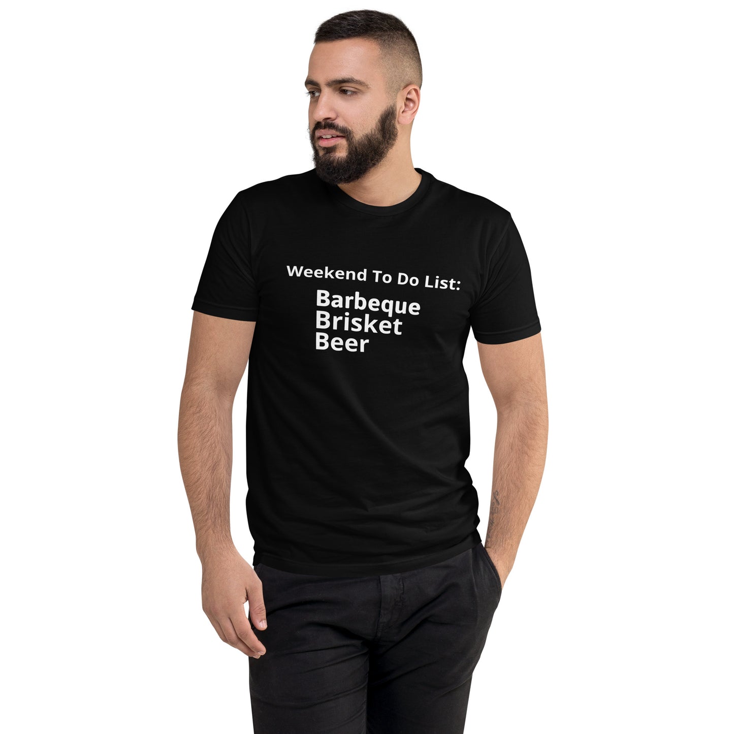 Weekend To Do List Beer Fitted Short Sleeve T-shirt