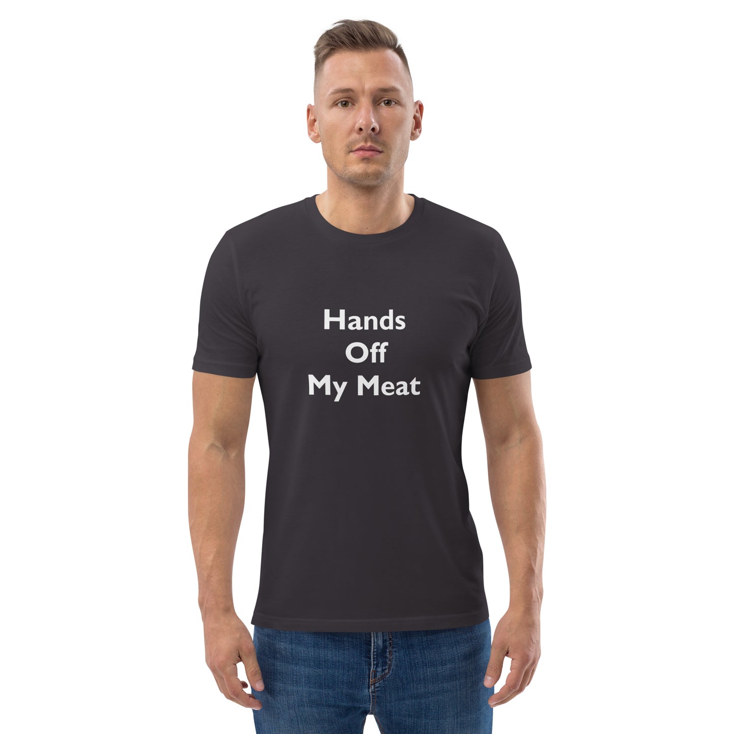 Hands Off My Meat Unisex organic cotton t-shirt