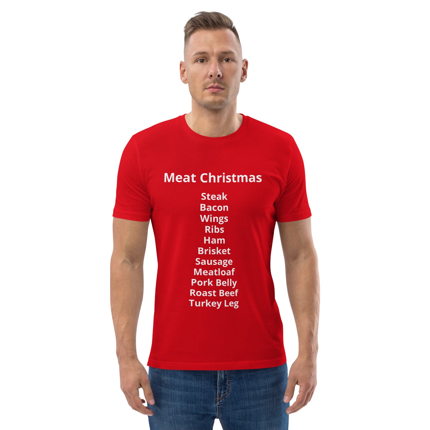 Meat Christmas Unisex organic cotton t-shirt