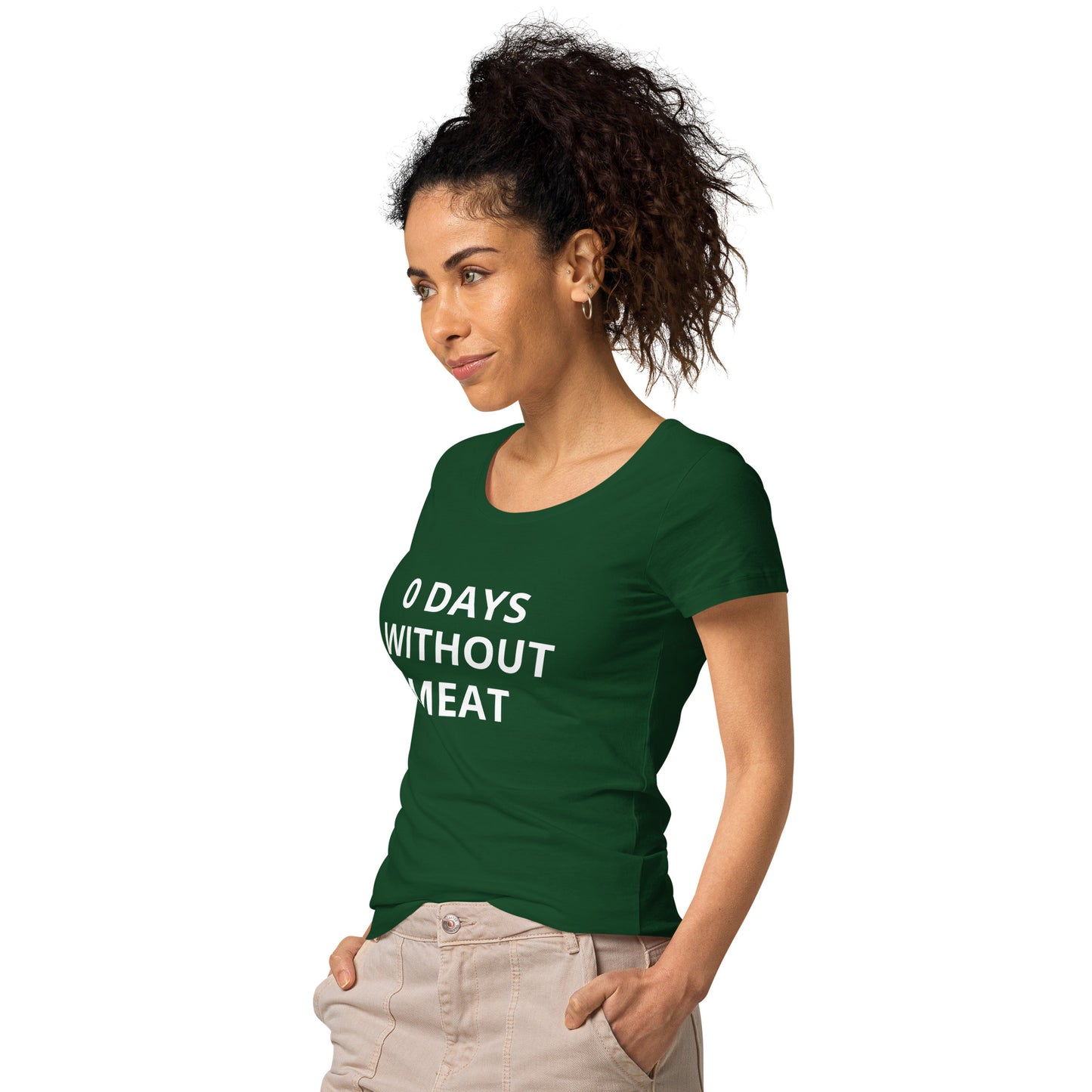 0 Days Without Meat Women’s basic organic t-shirt