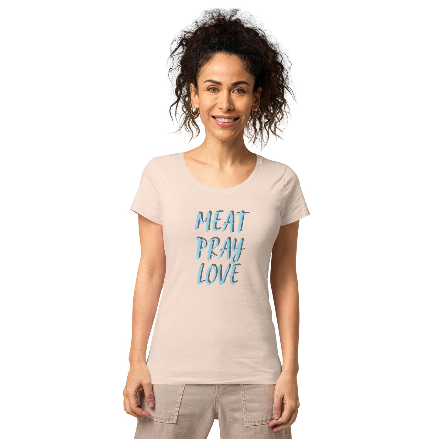 MEAT PRAY LOVE Women’s basic organic t-shirt