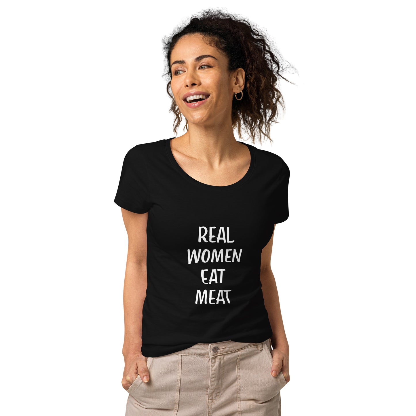 Real Women Eat Meat Basic Organic T-shirt