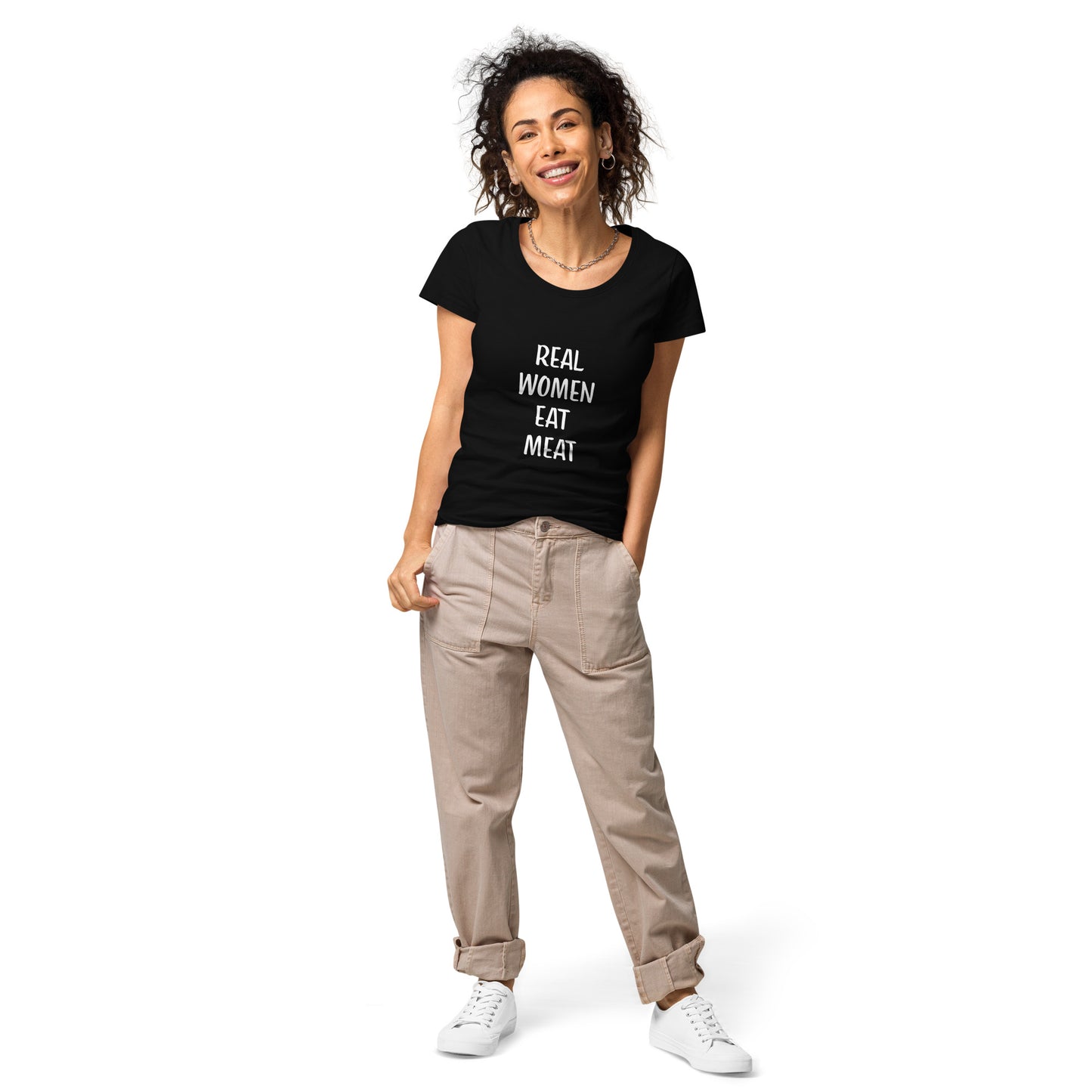 Real Women Eat Meat Basic Organic T-shirt