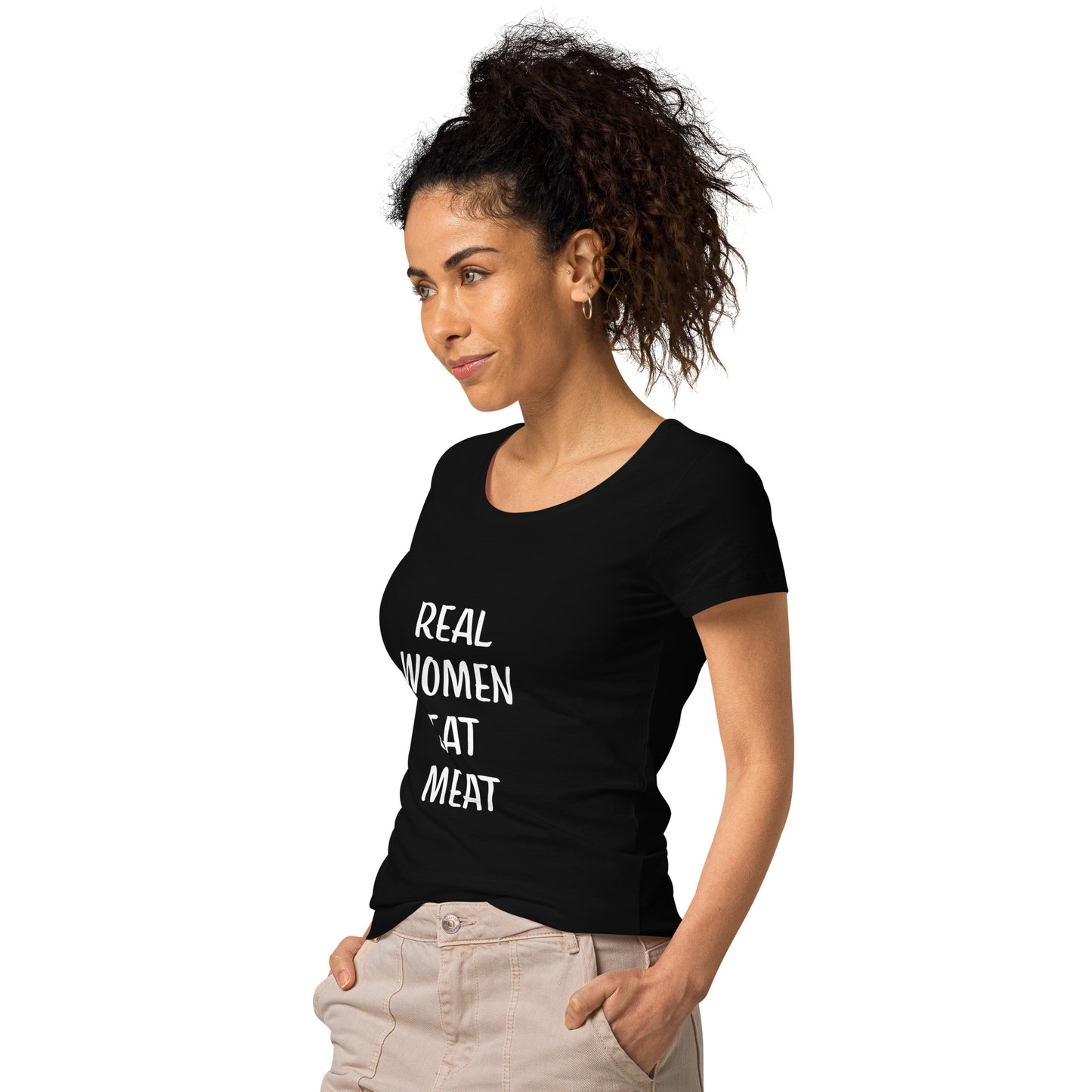 Real Women Eat Meat Basic Organic T-shirt