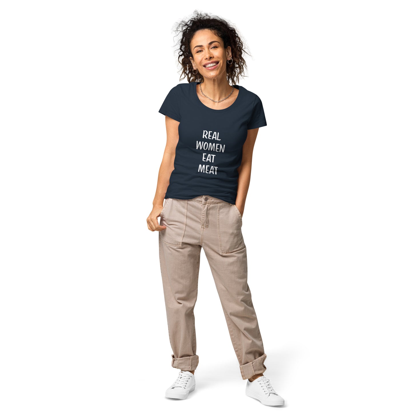 Real Women Eat Meat Basic Organic T-shirt