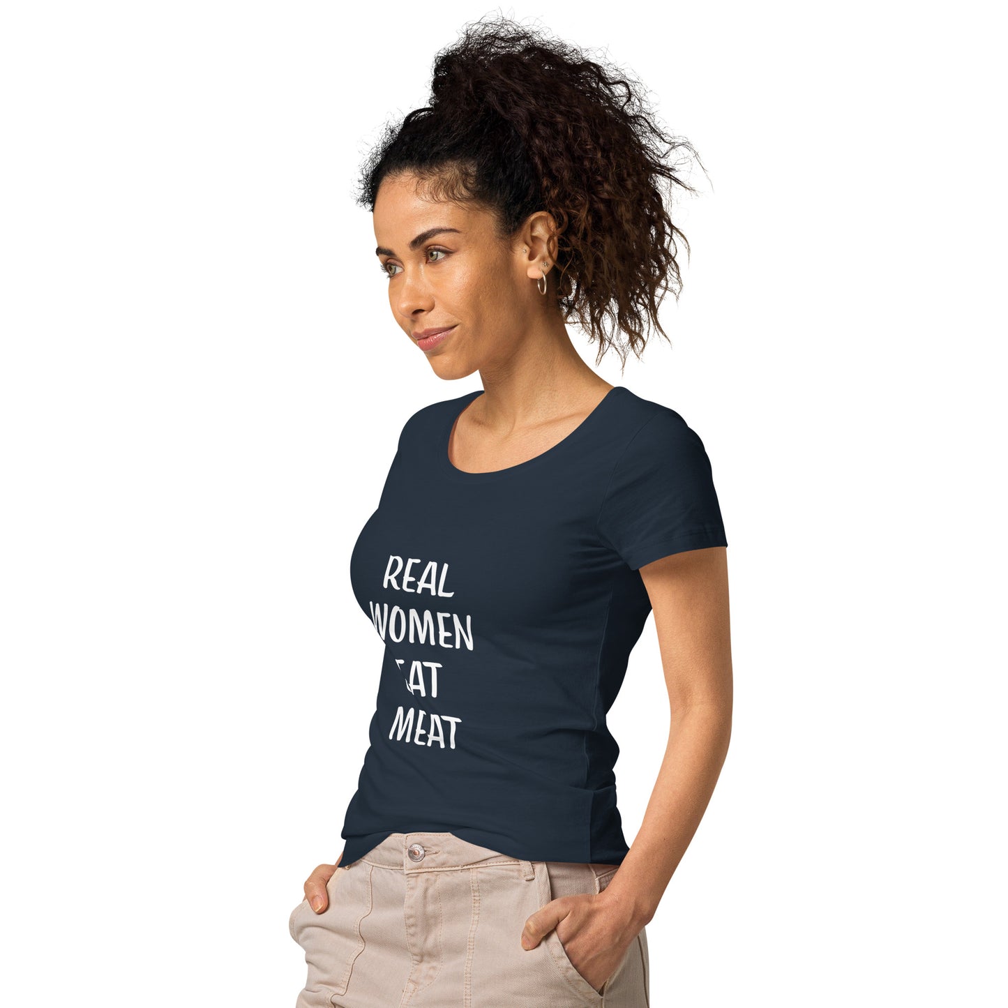 Real Women Eat Meat Basic Organic T-shirt