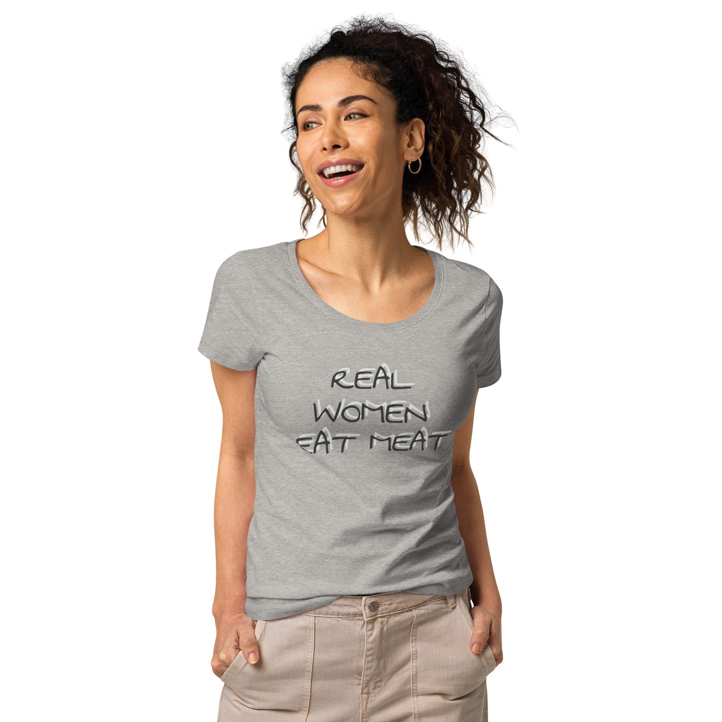 Real Women Eat Meat Women’s basic organic t-shirt