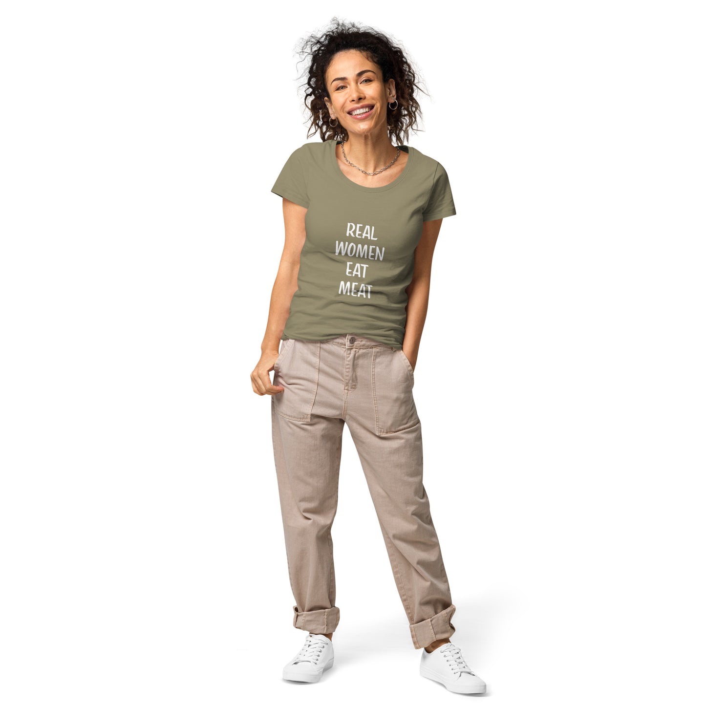 Real Women Eat Meat Basic Organic T-shirt