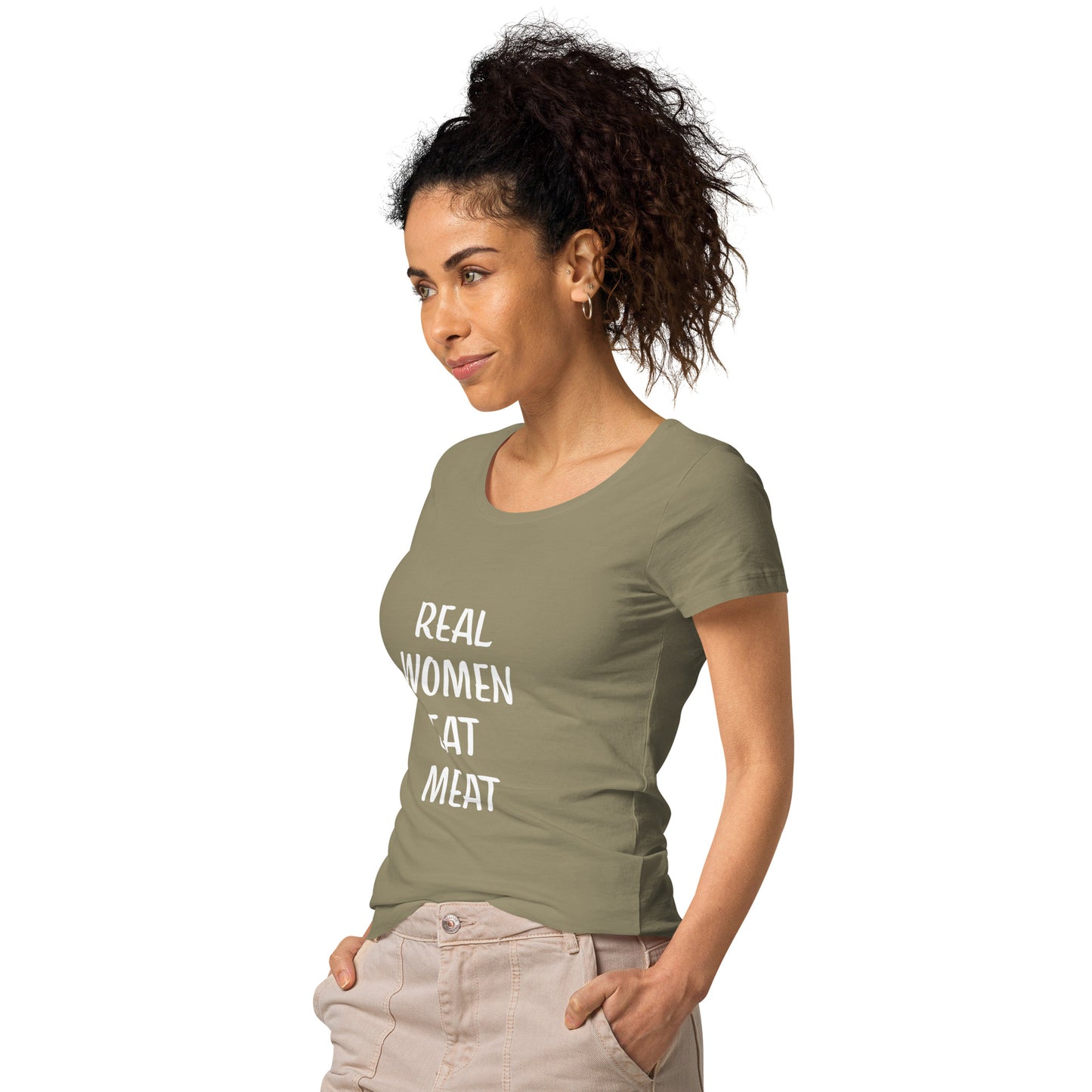 Real Women Eat Meat Basic Organic T-shirt