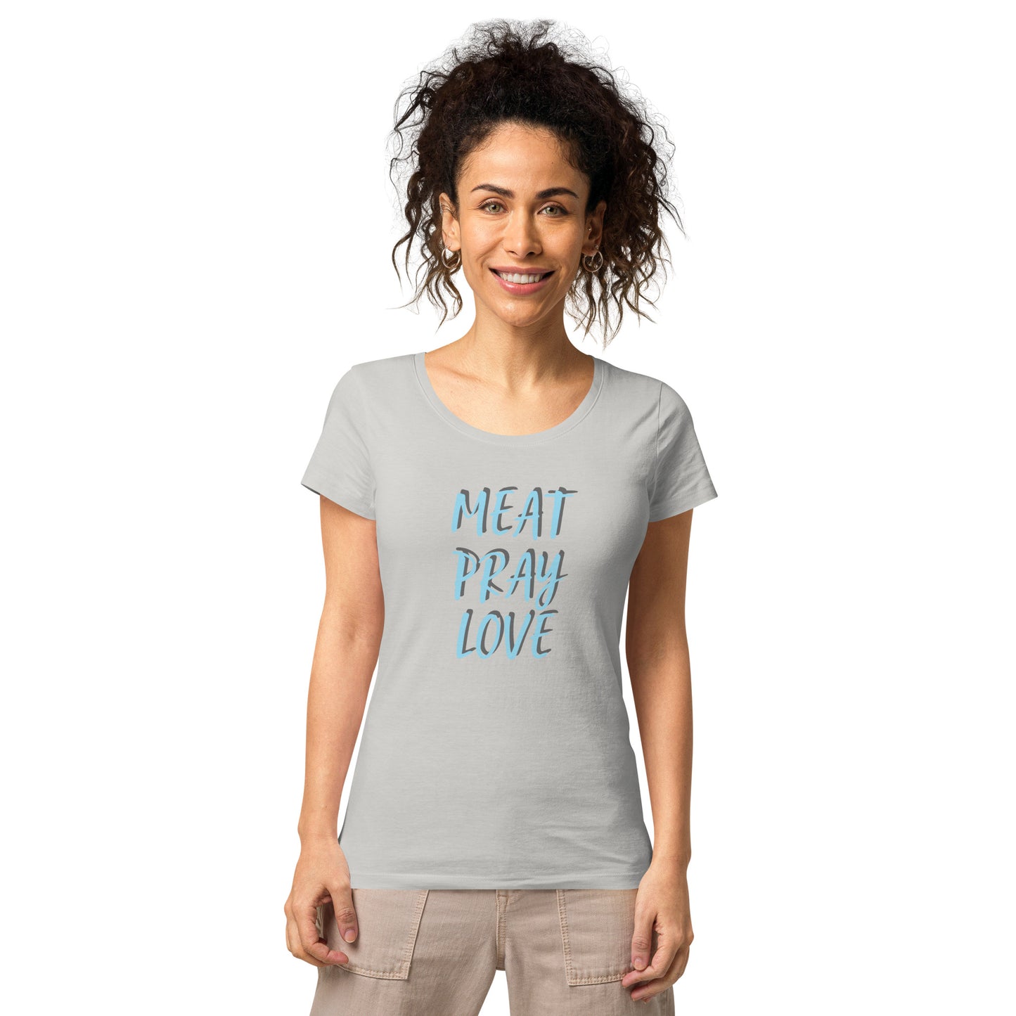 MEAT PRAY LOVE Women’s basic organic t-shirt