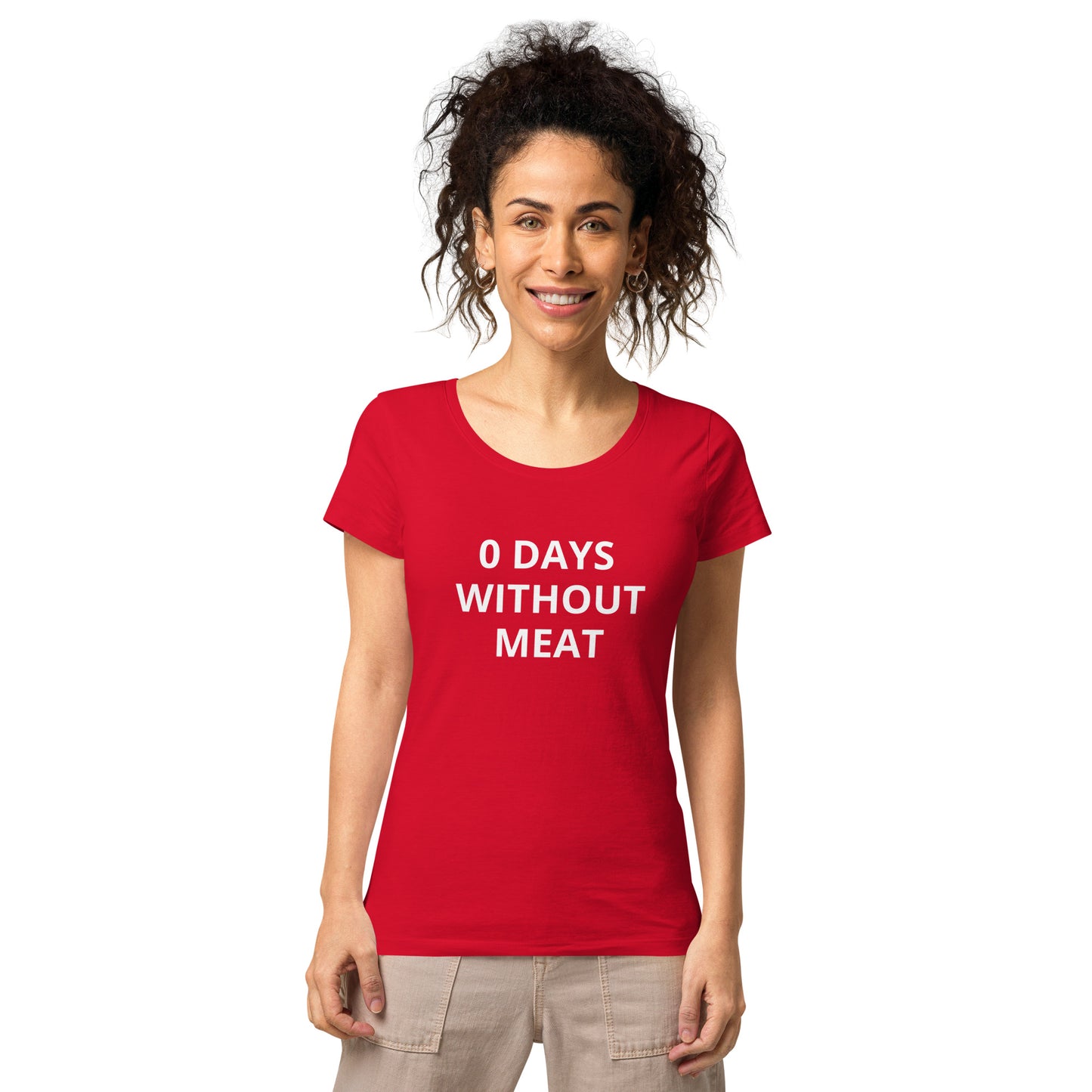 0 Days Without Meat Women’s basic organic t-shirt