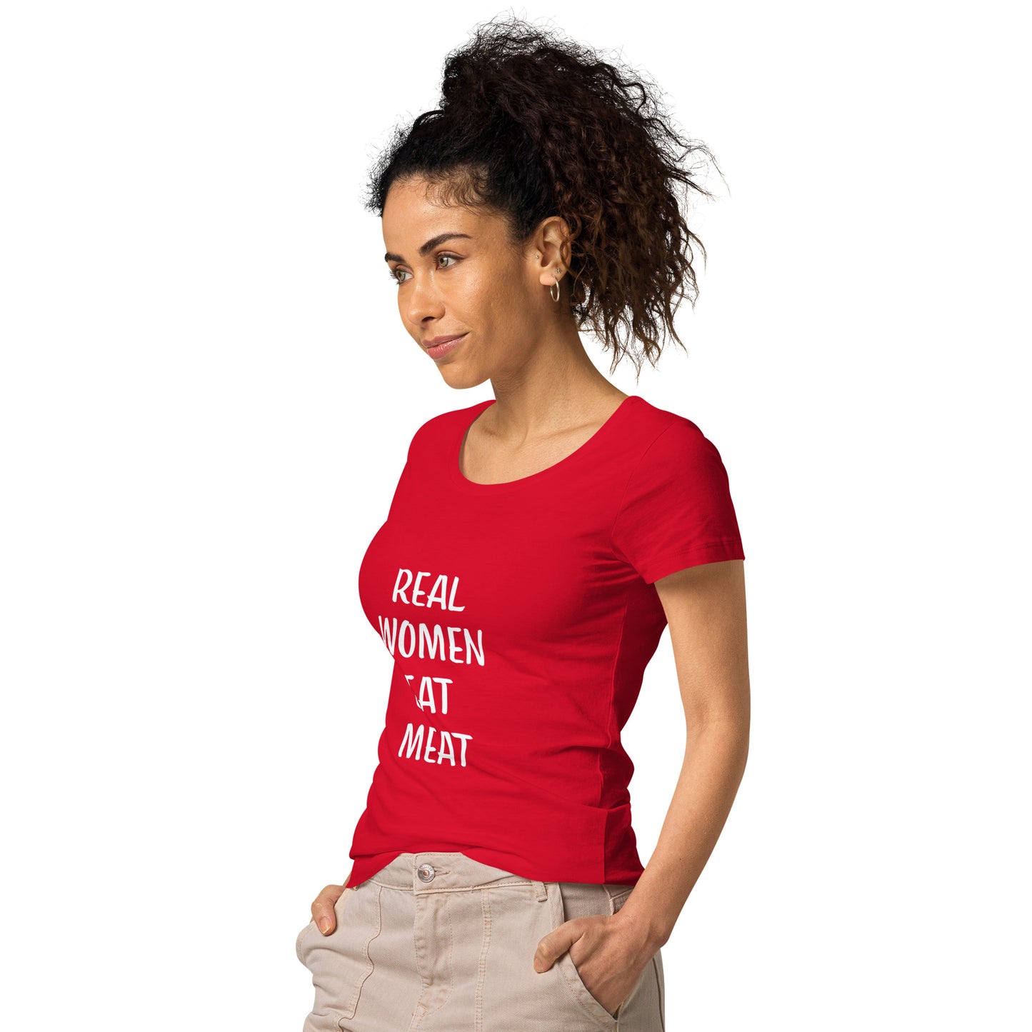 Real Women Eat Meat Basic Organic T-shirt