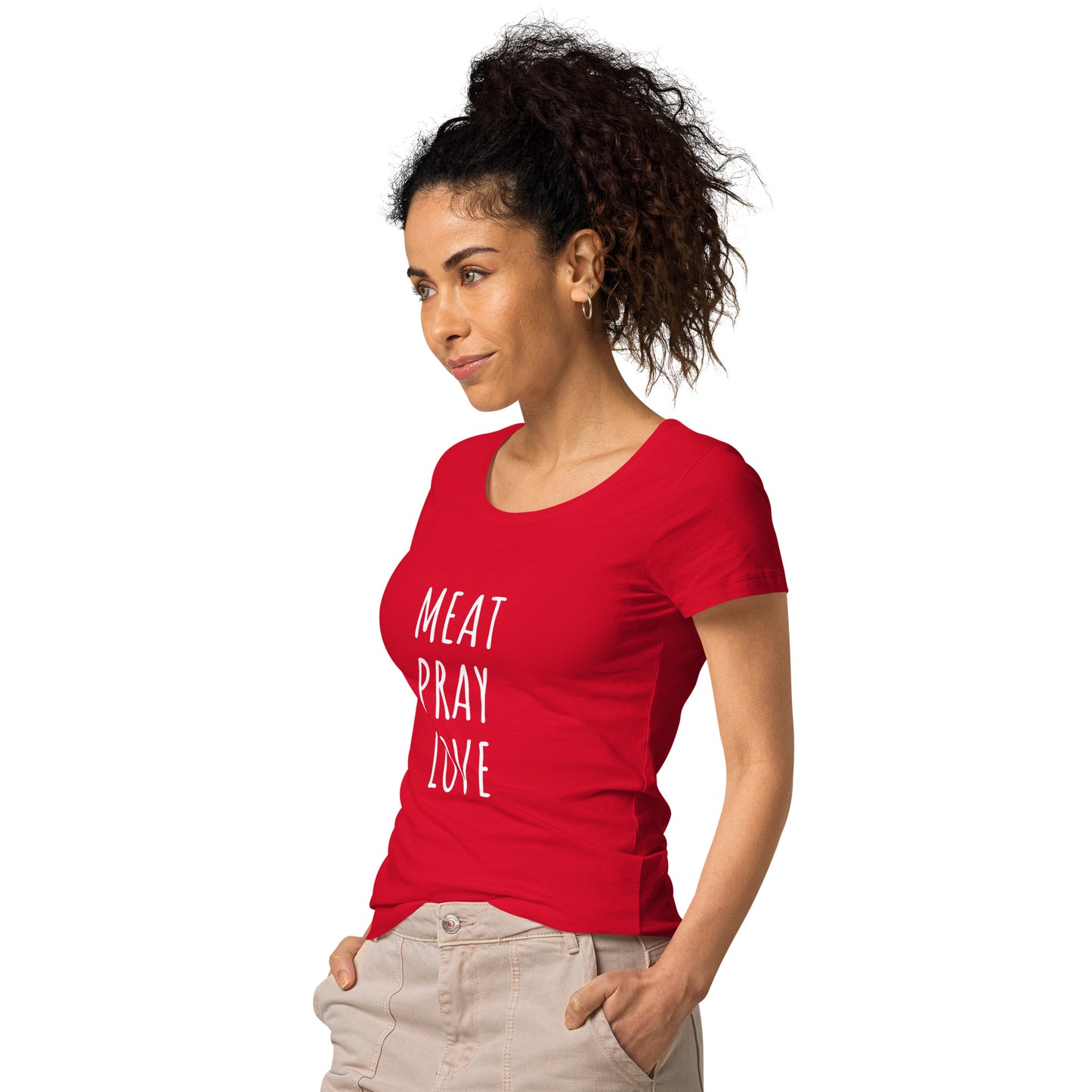 Meat Pray Love Women’s Basic Organic T-shirt