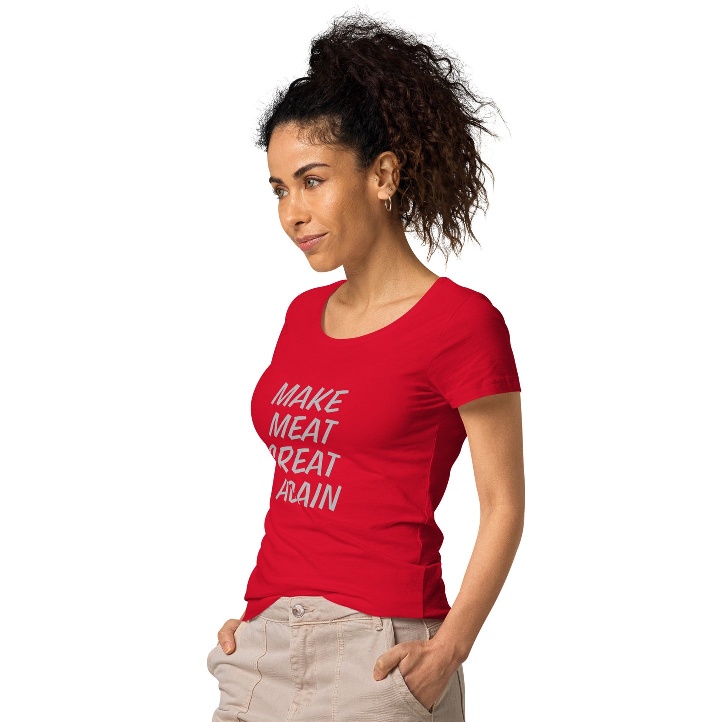 Make Meat Great Again Women’s basic organic t-shirt