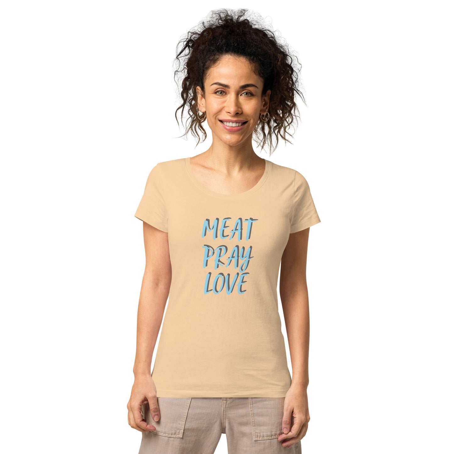 MEAT PRAY LOVE Women’s basic organic t-shirt