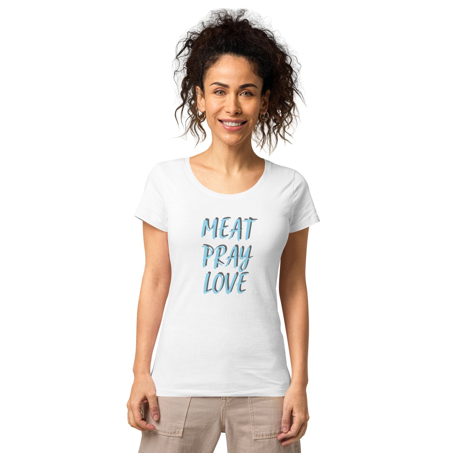 MEAT PRAY LOVE Women’s basic organic t-shirt