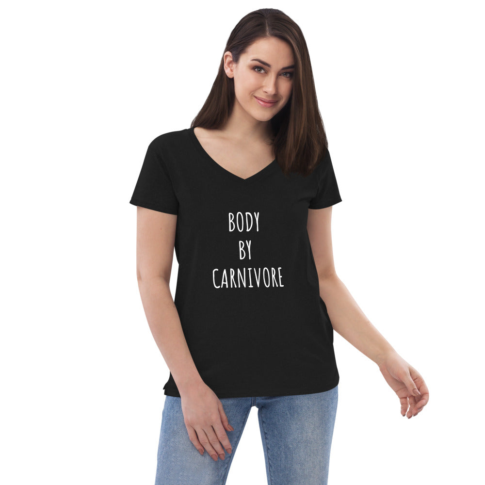 Body by Carnivore Women’s recycled v-neck t-shirt