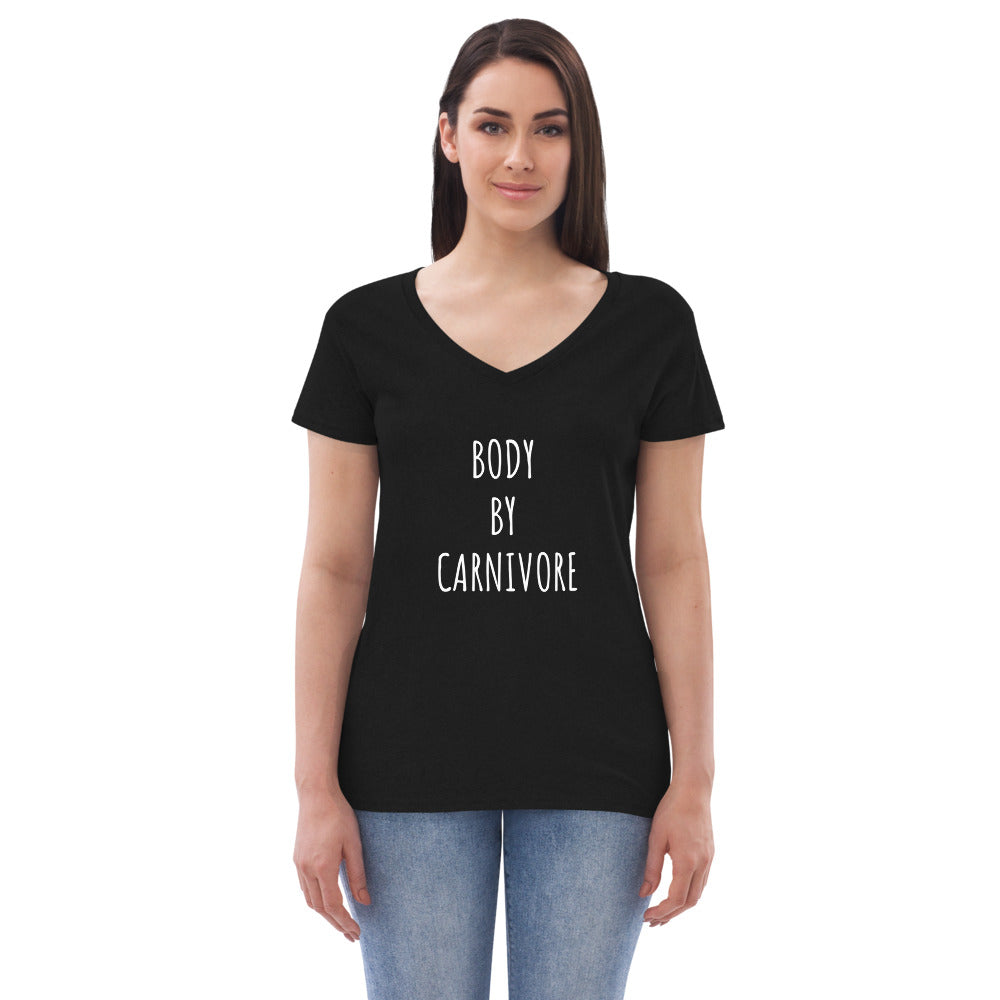 Body by Carnivore Women’s recycled v-neck t-shirt