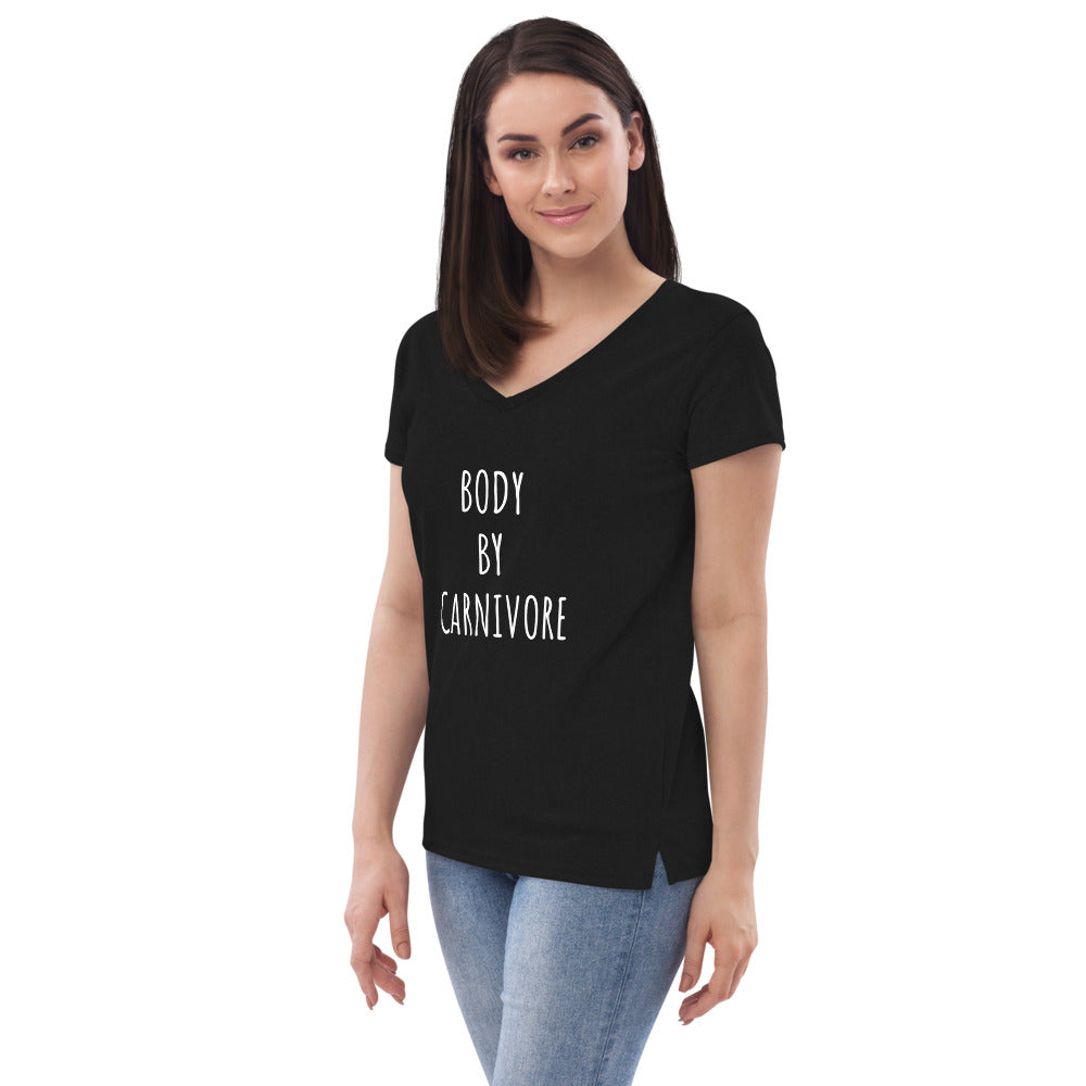 Body by Carnivore Women’s recycled v-neck t-shirt