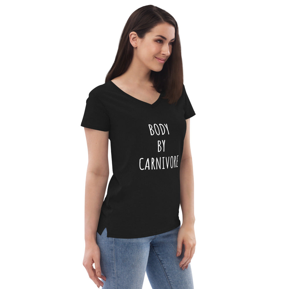 Body by Carnivore Women’s recycled v-neck t-shirt