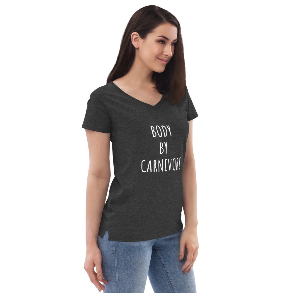 Body by Carnivore Women’s recycled v-neck t-shirt